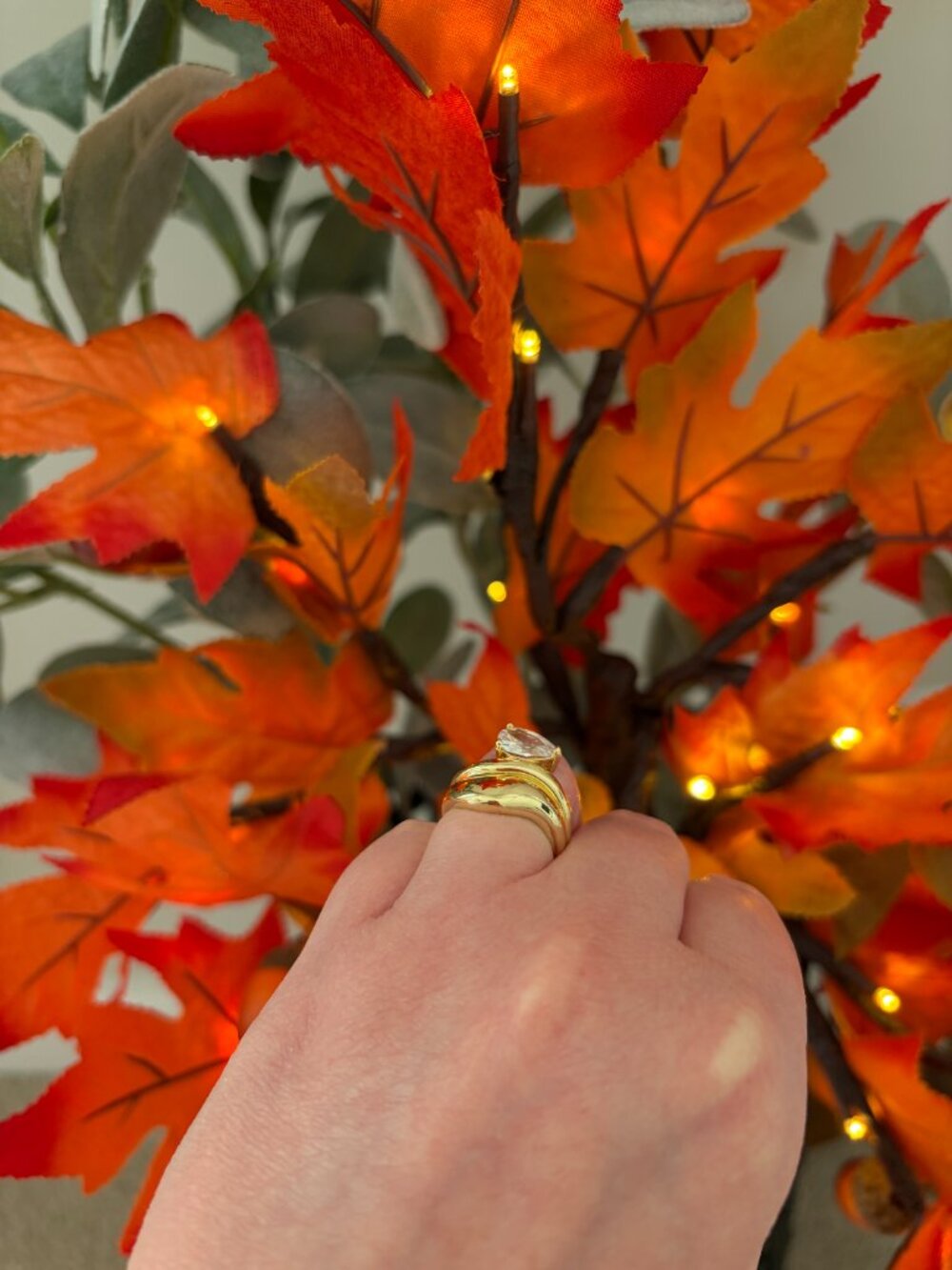 Pear Shaped Stackable Ring Set - Picture 5 of 6